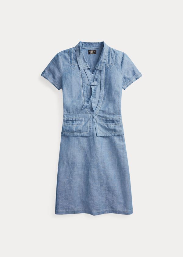 Vestido Ralph Lauren Chambray Mulher 95063-MYWC